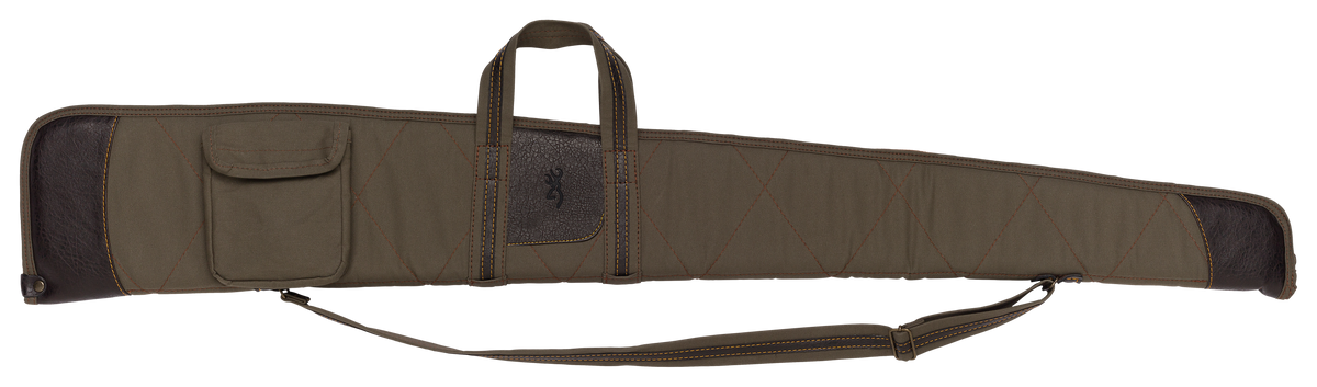 Browning Laredo 50" Shotgun Case - Olive Canvas/Brown Leather