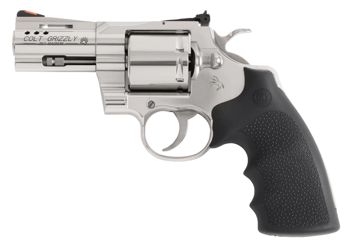 Colt Mfg Grizzly 357 Mag 3" 6-Shot DA/SA Revolver - Stainless Ported