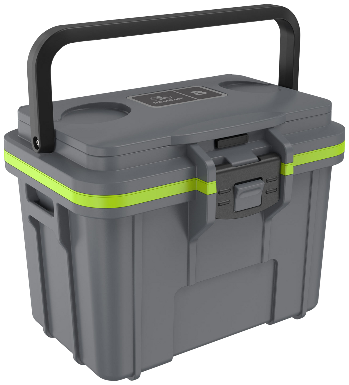 Pelican 8QT Elite Cooler Dark Gray / Green