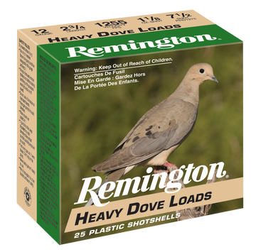 Remington Ammunition Heavy Dove Loads 12 Gauge 2.75" 1 1/8 oz 7.5 Shot - Box or Case