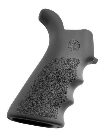 Hogue OverMolded Rubber Beavertail AR-15 Grip w/ Finger Grooves - Slate Gray