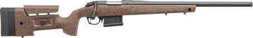 Bergara Rifles B-14 HMR 22-250 Rem 24" 5+1 Bolt-Action Rifle - Graphite Black Cerakote - Brown Mini-Chassis