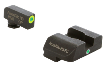 Ameriglo GL301 i-Dot Night Sight Set for Glock - Green Tritium LumiGreen Outline Front / Green Tritium Rear