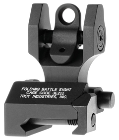 Troy Industries Rear Folding BattleSight Round AR-15 Black Hardcoat Anodized