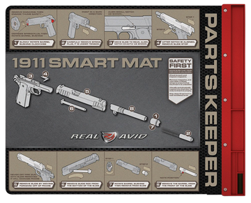 Real Avid 1911 Smart Mat Black/Red 19" x 16" Neoprene Pistol Cleaning Mat