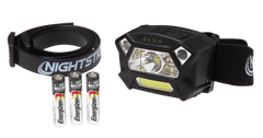 Bayco Nightstick NSP-4400B Dual-Light Headlamp 320 Lumens AAA Motion Activated Clip-On/Strap - Black