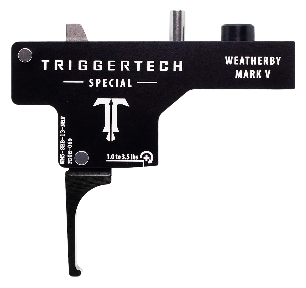 TriggerTech Special Weatherby Mark V Single-Stage Flat Trigger 1-3.5 lbs Black PVD