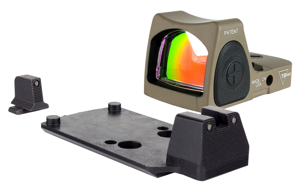 Trijicon RMR Dual Defense Kit 1x 3.25 MOA Red Dot Sight - Cerakote Black/FDE - Fits Sig Sauer M17/18