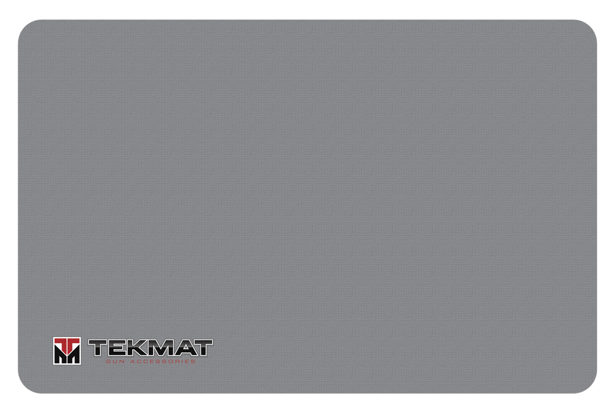 TekMat TEKR17TMLOGOGY Handgun Cleaning Mat 11"x17" Gray Rubber - TEKMAT Logo