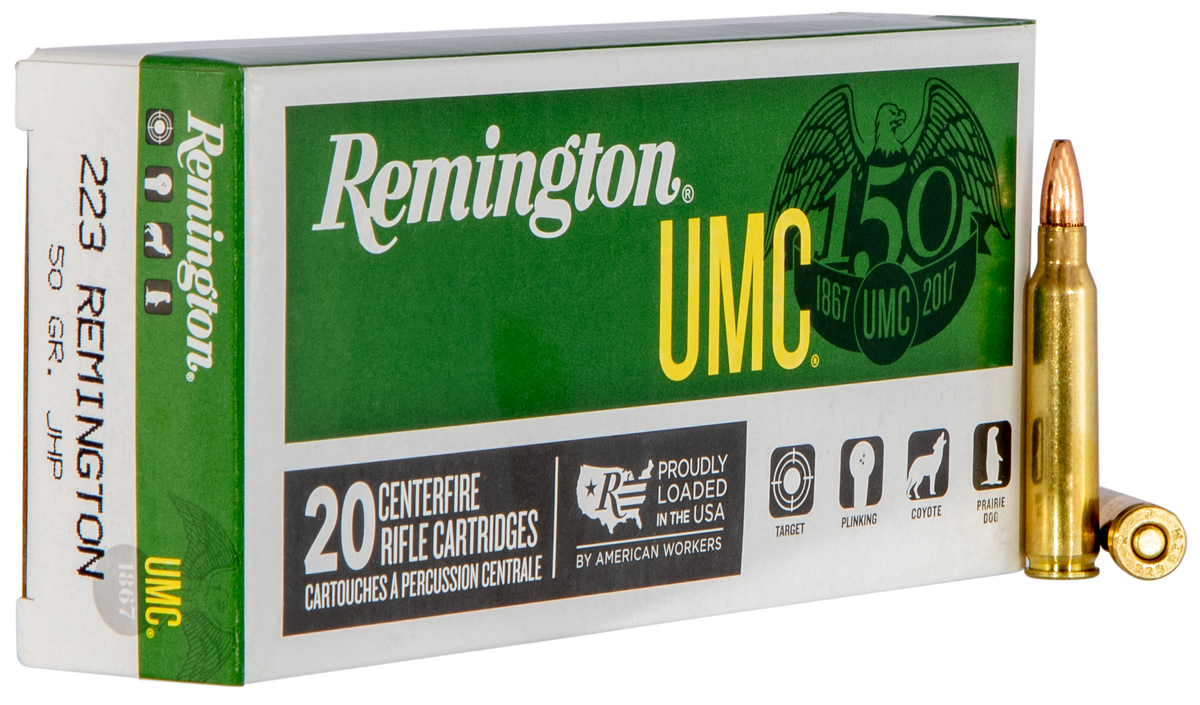 Remington Ammunition UMC .223 Rem 50gr Jacketed Hollow Point - Box or Case