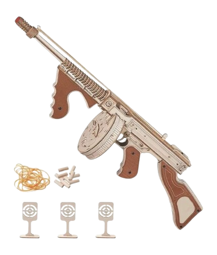 S&W Pepper Spray CAMP CBG-PZ-6 Wood Puzzle Tommy Gun