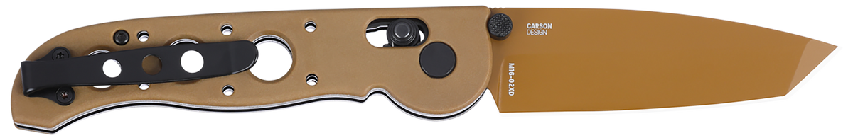 Columbia River M16-02XD 3.11" Folding Tanto Plain D2 Steel Desert Tan Grivory Knife