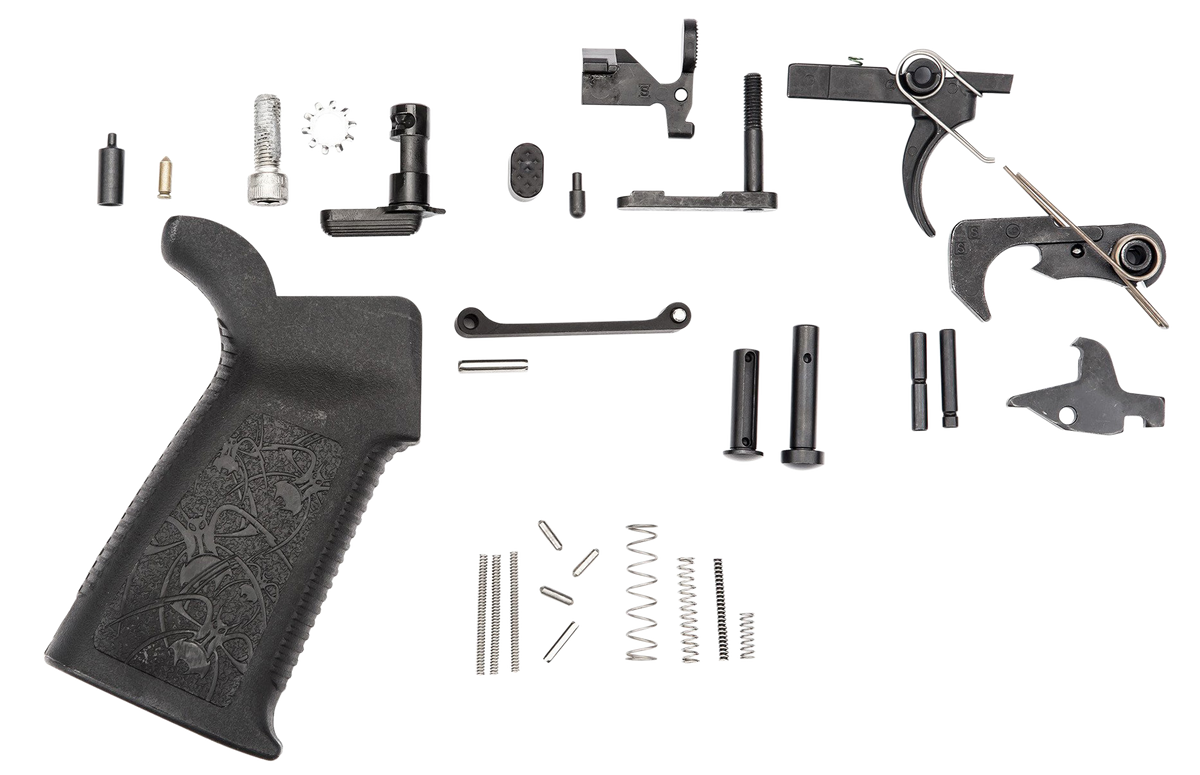 Spikes SLPK101 Multi-Caliber AR Platform Lower Parts Kit - Black Oxide