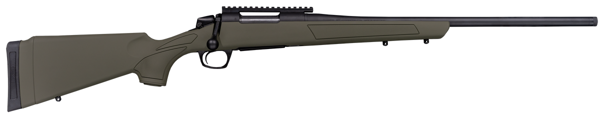CVA Cascade 270 Win 24" 4+1 Bolt Action Rifle - Black Cerakote / OD Green Synthetic Stock