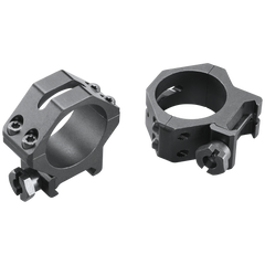 Weaver Mounts 48364 Four-Hole Skeleton Rings 30mm Low Matte Black Aluminum