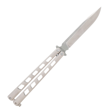 Cold Steel Arc Angel Balisong 5.45" Folding Clip Point Plain Satin S35VN SS Aluminum Handle