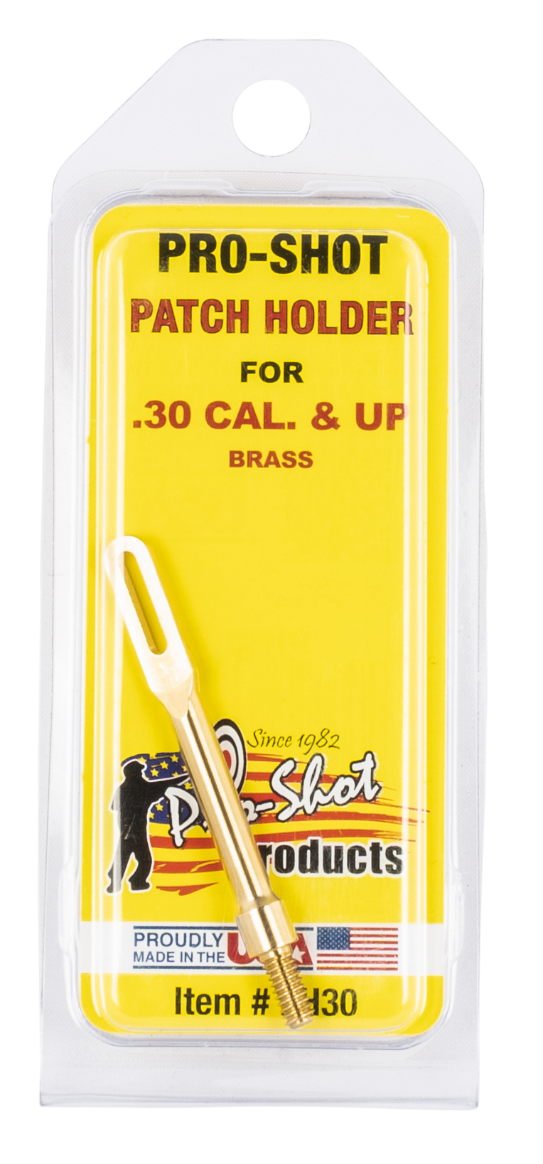 Pro-Shot PH30 Brass Patch Holder .30-.50 Cal Rifle/Pistol #8-32 Thread