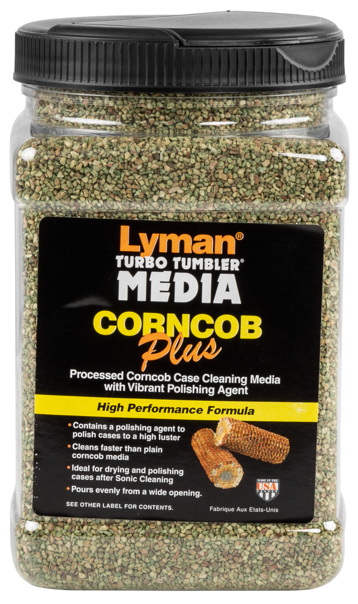 Lyman Turbo Case Cleaning Media Treated Corncob 2 lbs Tumbling Media