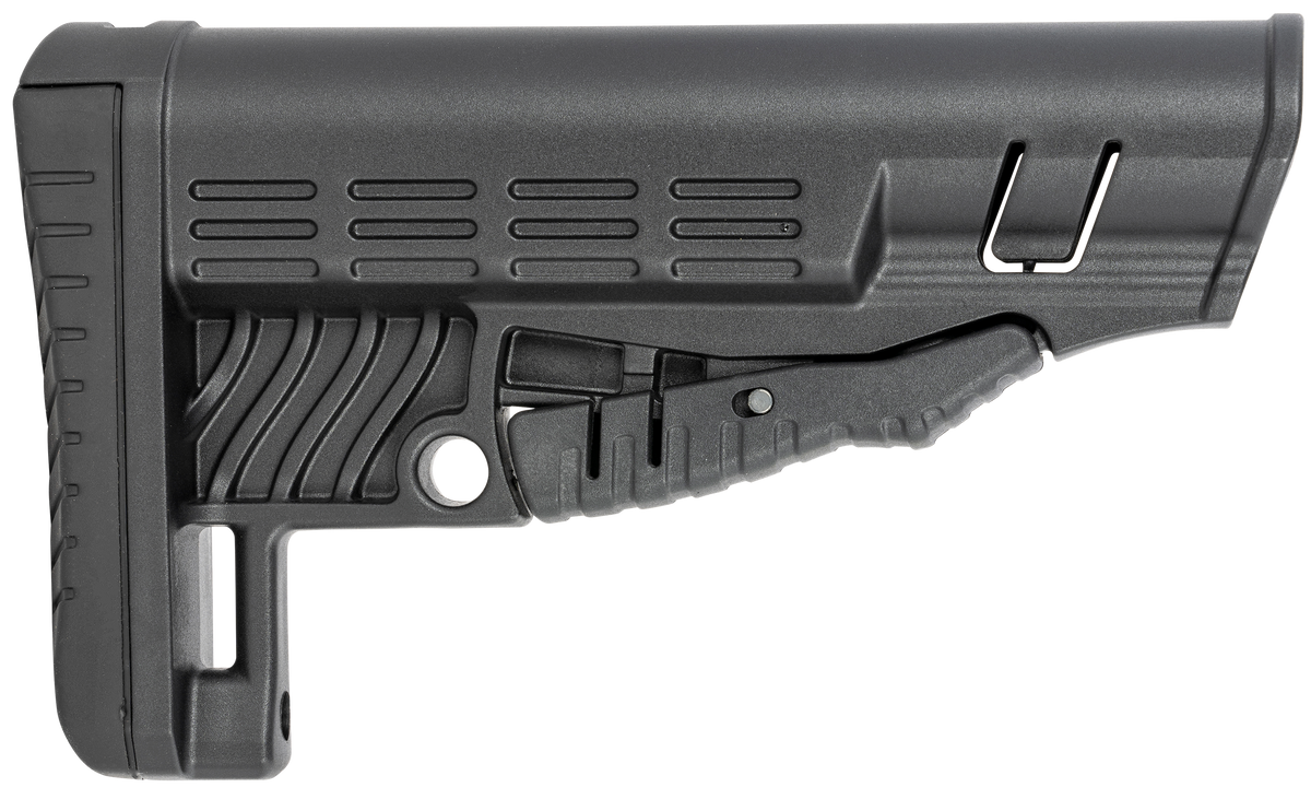 NcSTAR VG086 Classic Commercial Stock Black Polymer Adjustable AR-15 Buttstock w/ Metal QD Bases & Rubber Butt Pad