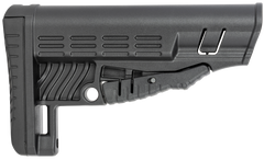 NcSTAR VG086 Classic Commercial Stock Black Polymer Adjustable AR-15 Buttstock w/ Metal QD Bases & Rubber Butt Pad