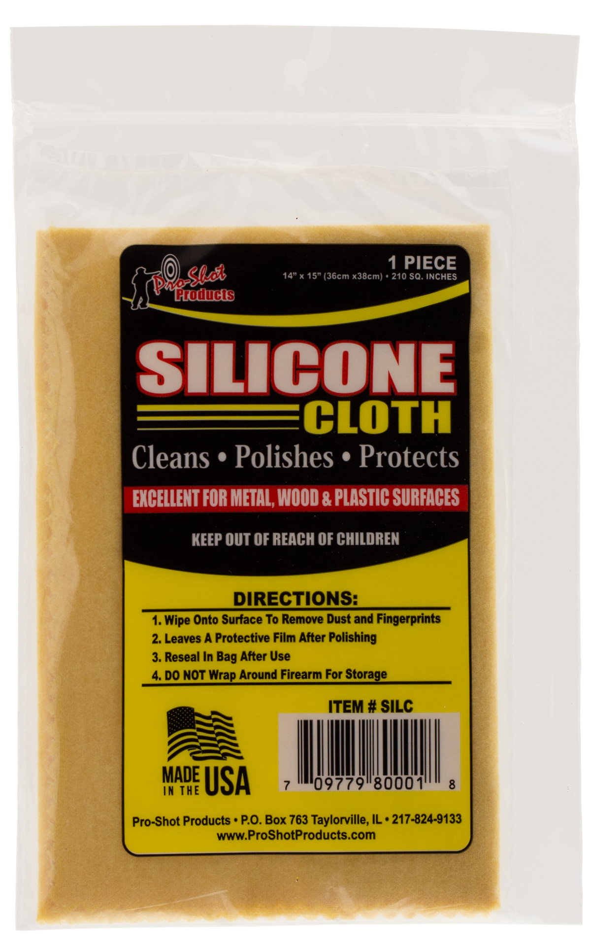 Pro-Shot SILC Silicone Cleaning Cloth Cotton 14"x15"