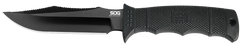 S.O.G Seal Pup Elite 4.85" Fixed Clip Point Plain Black TiCN AUS-8A GRN Handle