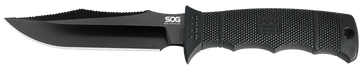 S.O.G Seal Pup Elite 4.85" Fixed Clip Point Plain Black TiCN AUS-8A GRN Handle