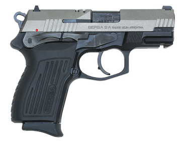 Bersa TPRC Compact 9mm Luger 3.50" 13+1 DA/SA Semi-Auto Pistol - Nickel Cerakote / Matte Black