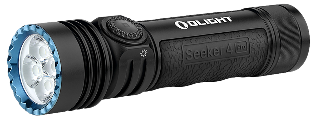 Olight Seeker 4 Pro 4600 Lumen Rechargeable LED Flashlight - Matte Black