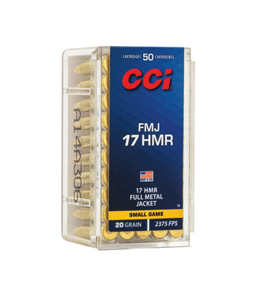 CCI Gamepoint 17 HMR 20 gr Full Metal Jacket 50 Bx/40 Cs - Box or Case