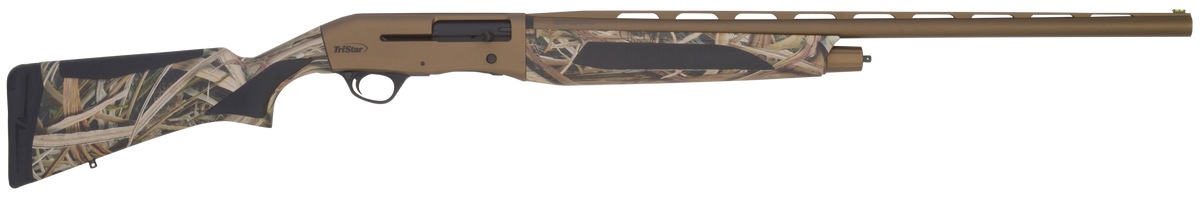 TriStar Viper Max 12 Gauge 28" 3.5" 5+1 Semi-Auto Shotgun - Bronze Cerakote, Mossy Oak Shadow Grass Blades