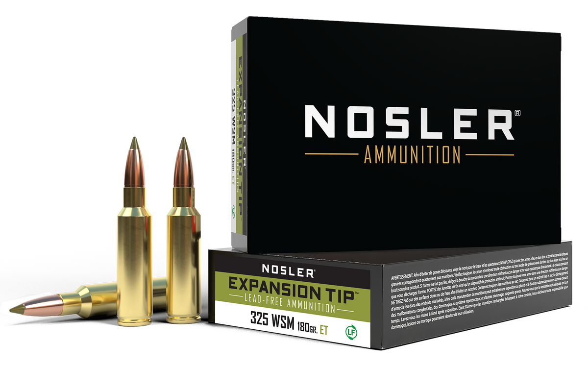 Nosler E-Tip Lead-Free 325 WSM 180gr 20-Rd/Box - Box or Case