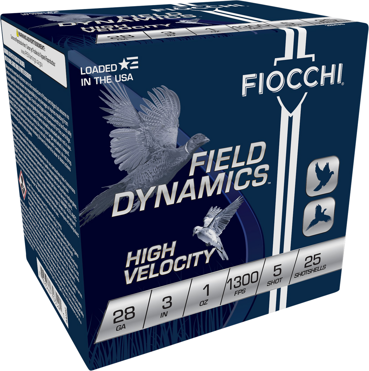 Fiocchi Field Dynamics High Velocity 28 Gauge 3" 1 oz 5 Shot 25 Rd - Box or Case