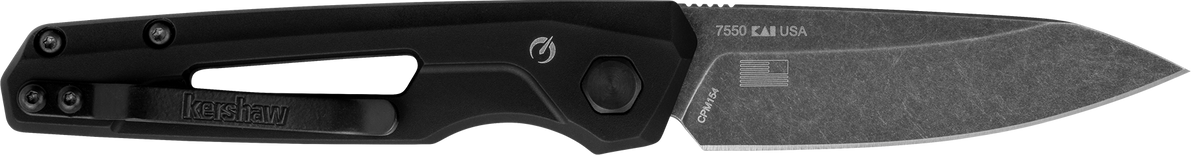 Kershaw Launch 11 2.75" Automatic Folding Drop Point Plain Edge BlackWash CPM-154 Black Aluminum