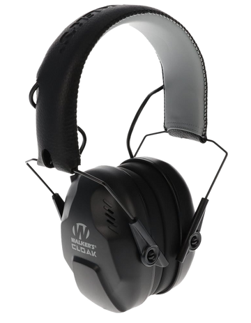 Walkers Game Ear Cloak Dual Mic Electronic Muff Over the Head 23-25 dB Black