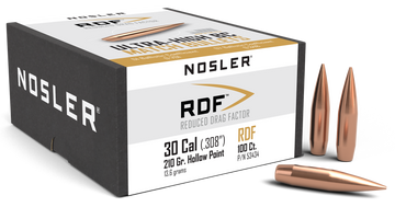 Nosler RDF Match 30 Cal .308 210gr Hollow Point Boat Tail 100/Box