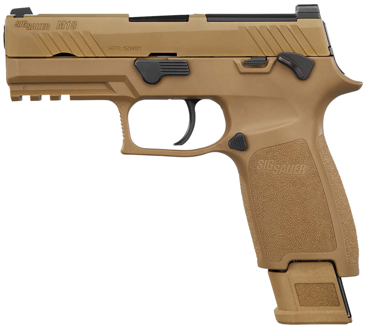 Sig Sauer M18 CSS 9mm Luger 3.9" 10+1 Semi-Auto Pistol - Coyote PVD
