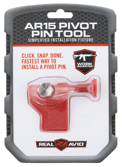 Real Avid AR-15 Pivot Pin Tool Red Polymer w/ Detent Plunger, Large Pin & Install Tool