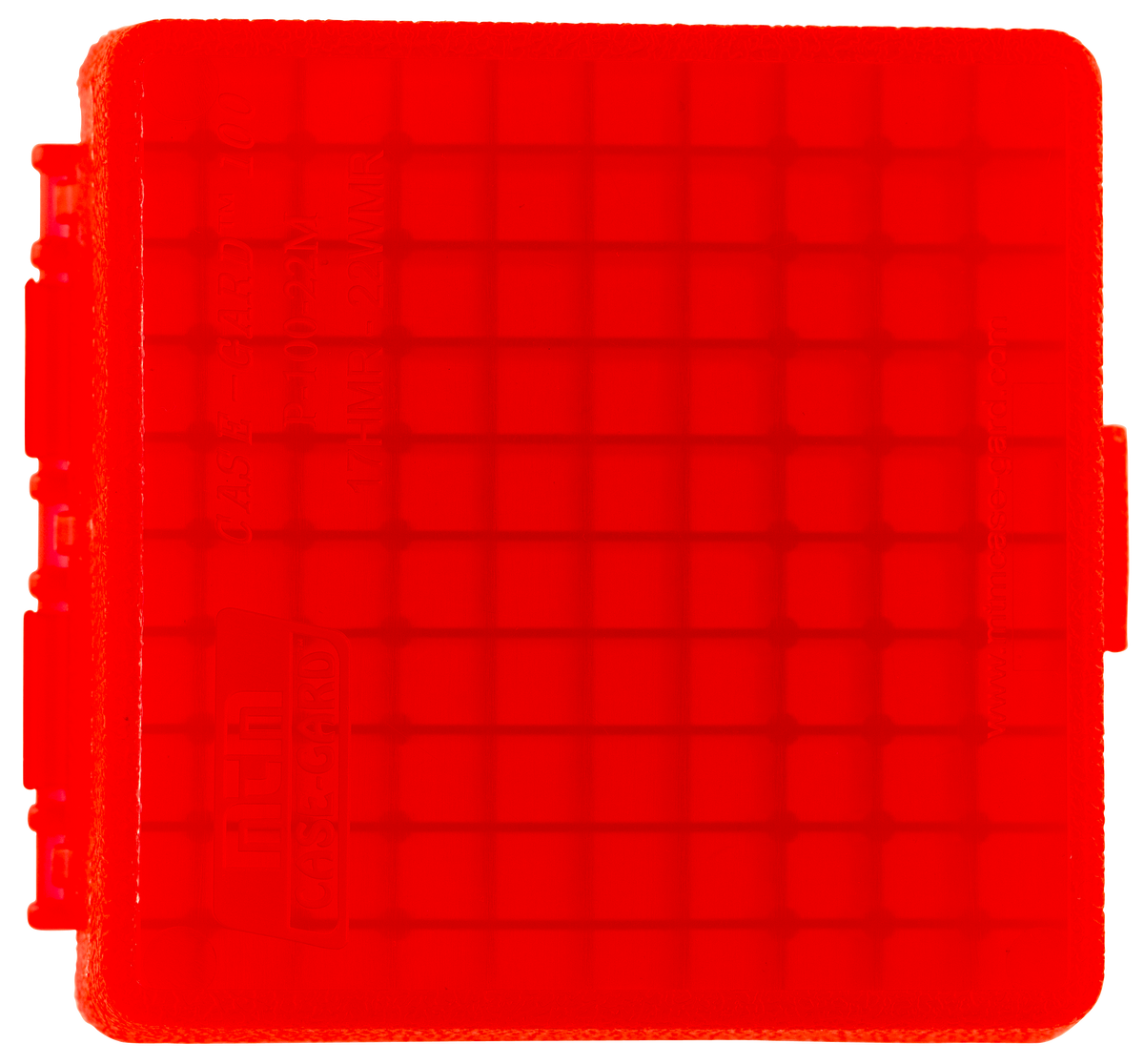 MTM Case-Gard P-100 22 WMR/17 HMR 100rd Flip-Top Ammo Box - Clear Red