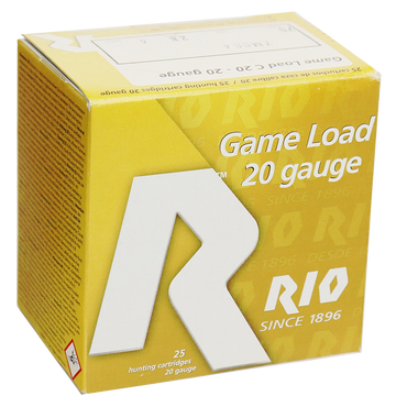 Rio Ammunition Game Load 20 Gauge 3" 1-1/4 oz #6 Shot - Box or Case