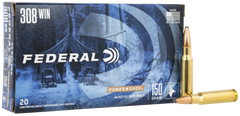 Federal 308A Power-Shok  308Win 150gr Jacketed Soft Point 20 Per Box/10 Case