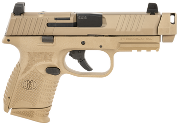 FN 509 Compact MRD 9mm 4.02" 10+1 Semi-Auto Pistol w/ Compensator - FDE