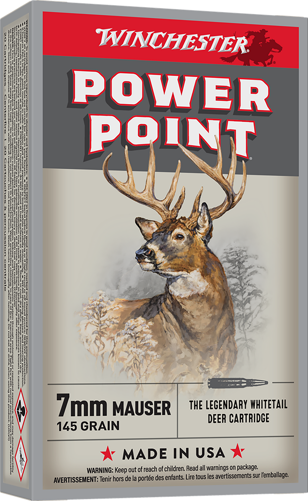 Winchester Ammo Super-X 7mm Mauser 145gr Power-Point 20 Rd - Box or Case