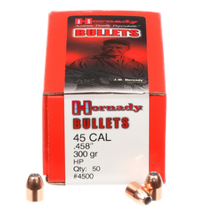 Hornady InterLock 45 Cal .458 300 gr Hollow Point Reloading Bullets - 50/Box