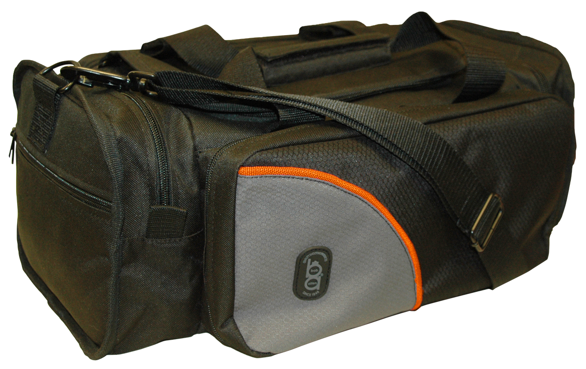 Bob Allen BA450 Club Range Bag Black/Gray Ripstop Nylon - Holds 2 Handguns