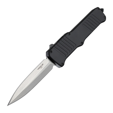 Hogue Incursion OTF 3.9" Double Edge Dagger 154CM Stone Tumbled Automatic - Matte Black Aluminum
