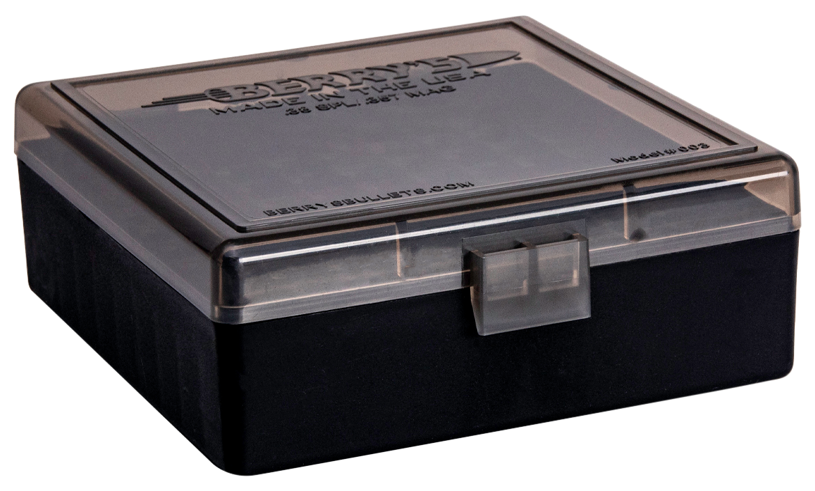 Berry's 003 Ammo Box 38 Special/357 Mag 100rd Smoke Lid w/Black Bottom