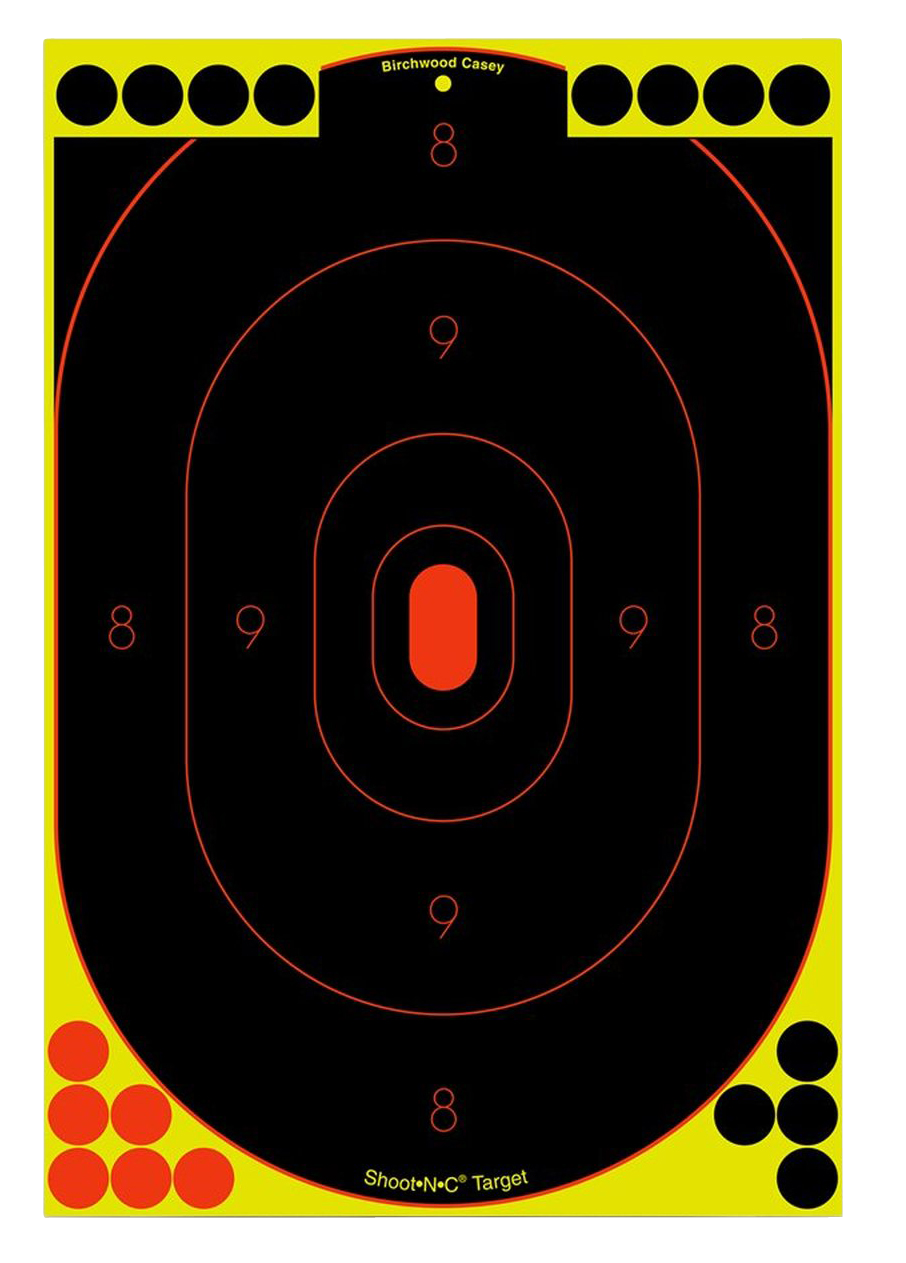 Birchwood Casey Shoot-N-C 12"x18" Oval Silhouette Reactive Paper Target 100 Pack