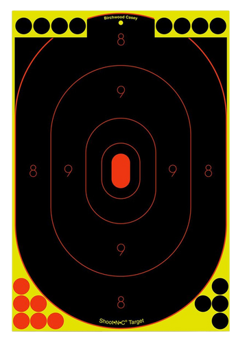 Birchwood Casey Shoot-N-C 12"x18" Oval Silhouette Reactive Paper Target 100 Pack