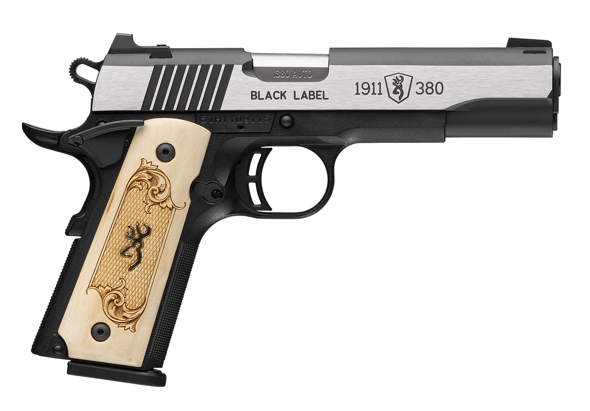 Browning 1911-380 Black Label Medallion Full Size 380 ACP 4.25" 8+1 Semi-Auto Pistol